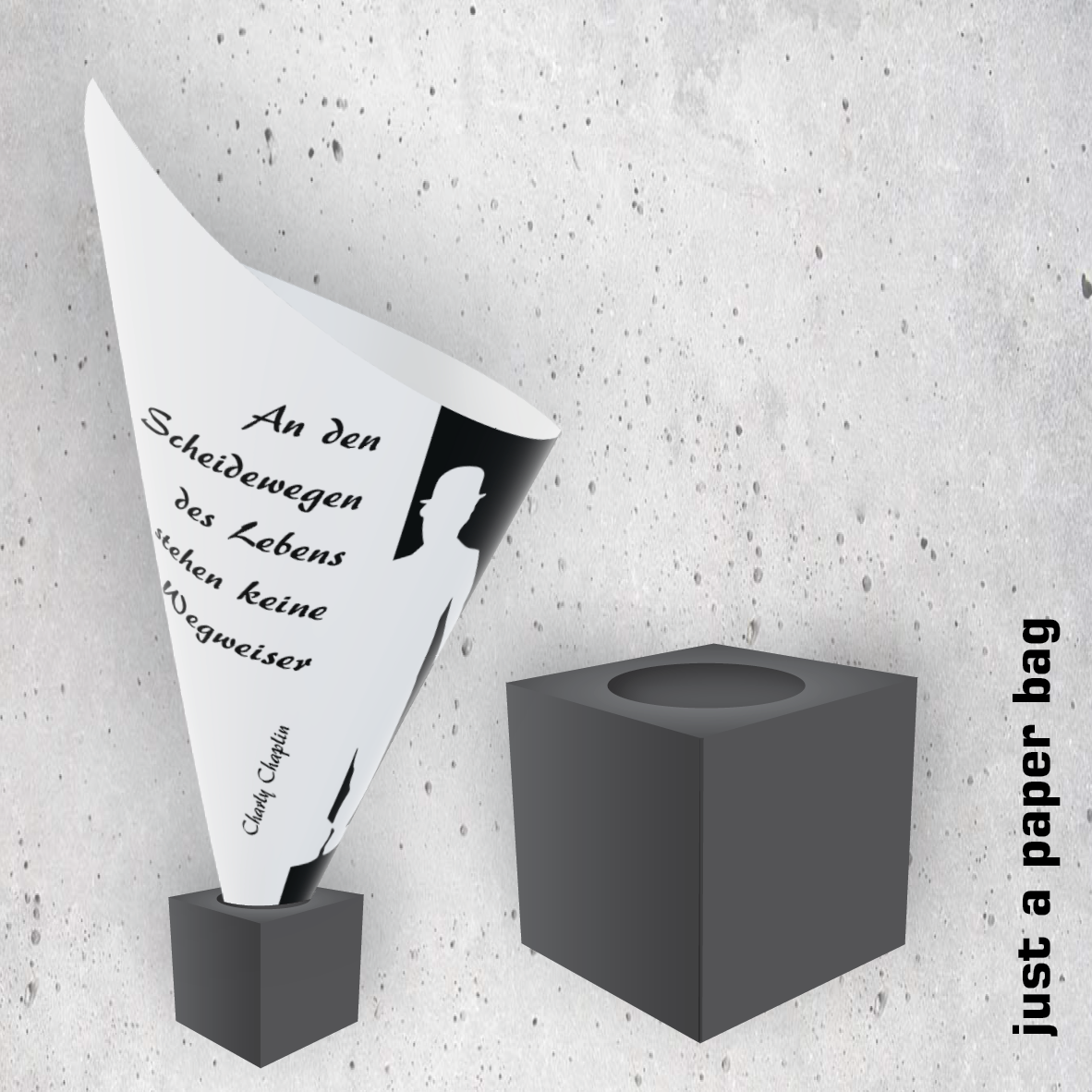 just a paper bag | cube black