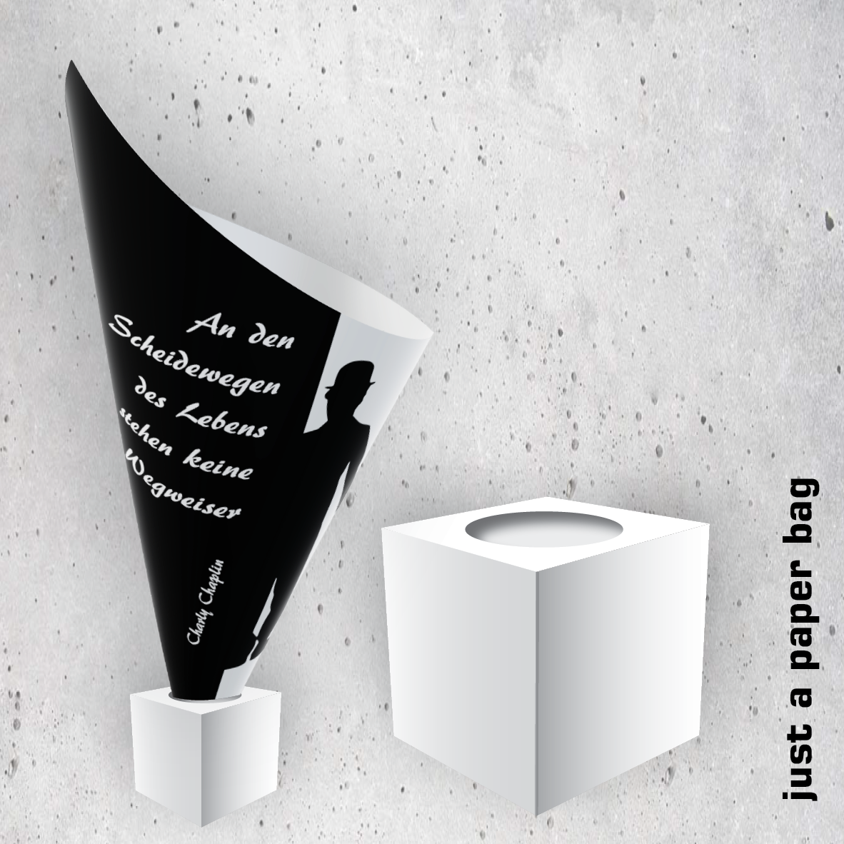just a paper bag | cube white